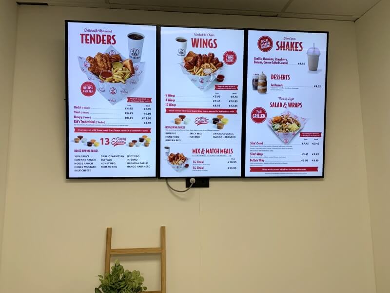 Écrans de menu burgers